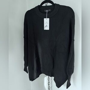 NWT Oversized Pullover Black Sweater Top